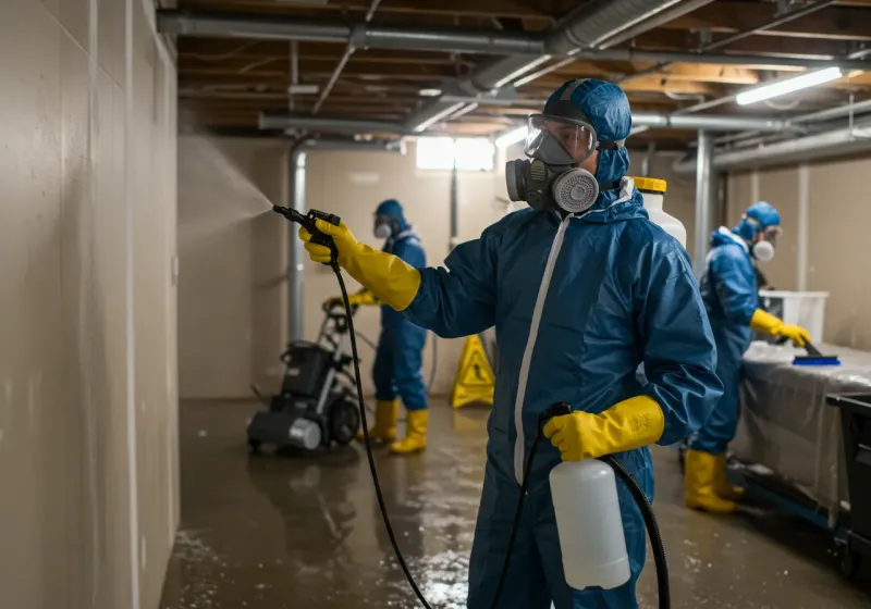 Basement Sanitization and Antimicrobial Treatment process in Carroll County, IN