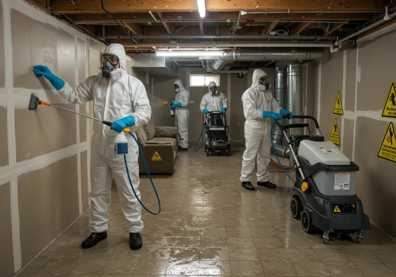 Basement Moisture Removal and Structural Drying process in Carroll County, IN